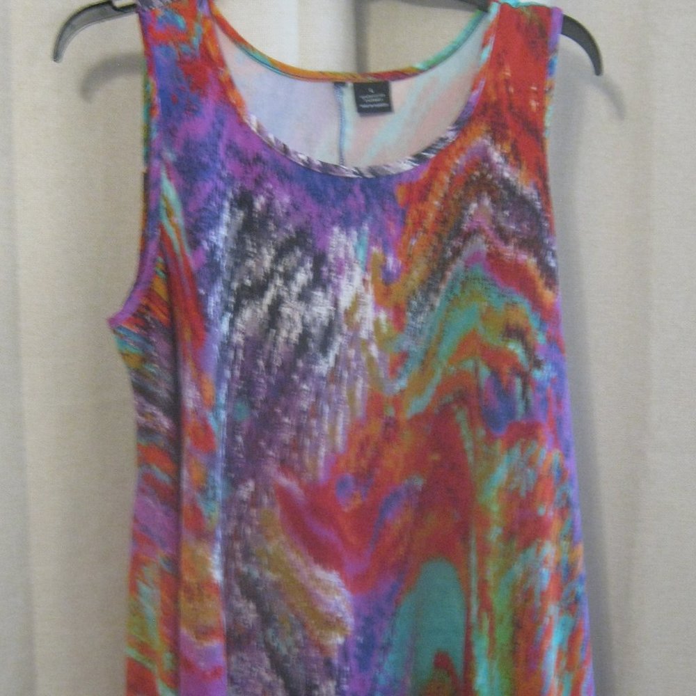 Multi-Colored Sleeveless Tunic-Large